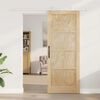 vidaXL Porta scorrevole ORKDAL Marrone 83 x 211 cm Pino massello