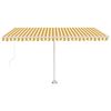 vidaXL Tenda da Sole Manuale Automatica 450x300 cm Gialla/Bianca