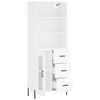 vidaXL Credenza Bianca 69,5x34x180 cm in Legno Multistrato