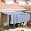 vidaXL Tenda Retrattile Blu e Bianco 400 &times; 300 cm