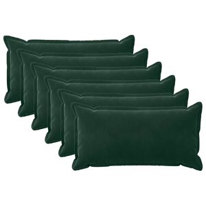 vidaXL Cuscino con cuscino HOUTEN 6 pz Verde Scuro Velluto
