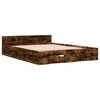 vidaXL Giroletto con Cassetti Rovere Fumo 120x190 cm Legno Multistrato
