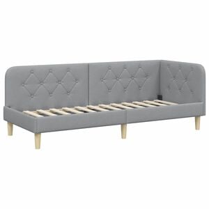 vidaXL Cornice del letto ad angolo Grigio chiaro 80 x 200 cm Tessuto