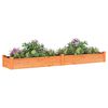 vidaXL Fioriera Giardino Fodera Marrone 240x45x25 cm Massello Abete