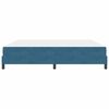 vidaXL Letto a molle con materasso Blu Scuro 200 x 200 cm Tessuto
