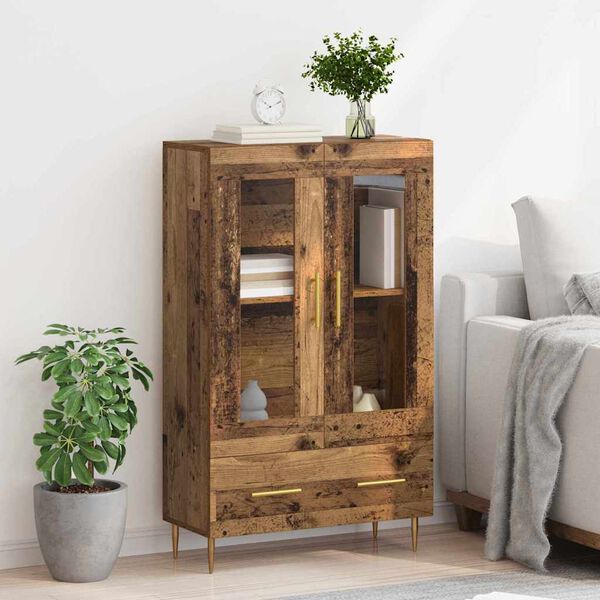 vidaXL Credenza con cassetto Legno vecchio 69,5 x 31 x 115 cm