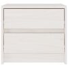 vidaXL Comodino Bianco 40x30,5x35,5 cm in Legno Massello di Pino