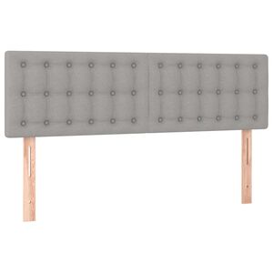 vidaXL Testiera Grigio Chiaro 144x5x78/88 cm in Tessuto