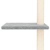 vidaXL Albero per Gatti Pavimento Soffitto Grigio Chiaro 267,5-297,5cm