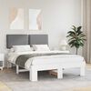 vidaXL Letto con Testiera Rivestita Grigio chiaro 135 x 190 cm