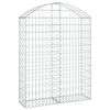 vidaXL Cesto Gabbione ad Arco 100x30x120/140 cm Ferro Zincato