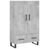 vidaXL Credenza Grigio Cemento 69,5x31x115 cm in Legno Multistrato