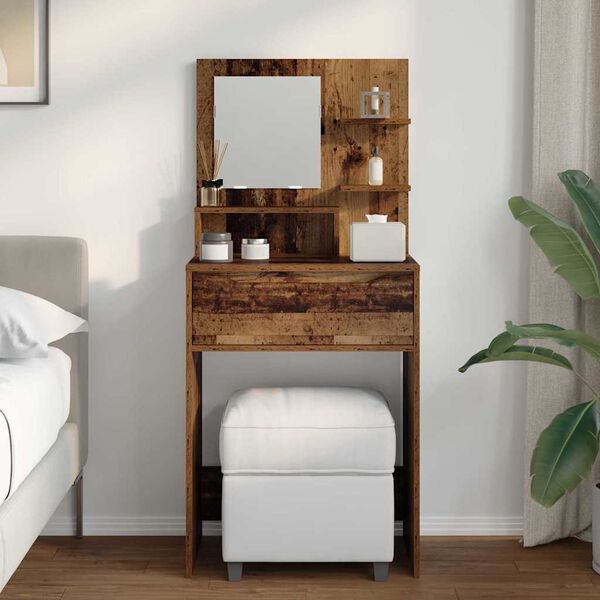 vidaXL Tavoli da Trucco per Camera da Letto con cassetto Legno vecchio