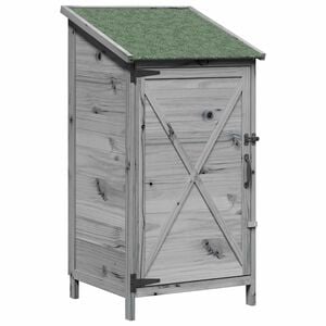 vidaXL Capanno da Giardino Grigio 59,5 x 56 x 113,5 cm