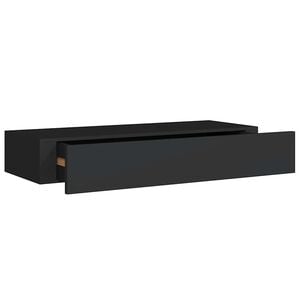 vidaXL Scaffale con Cassetti da Parete Nero 60x23,5x10 cm in MDF