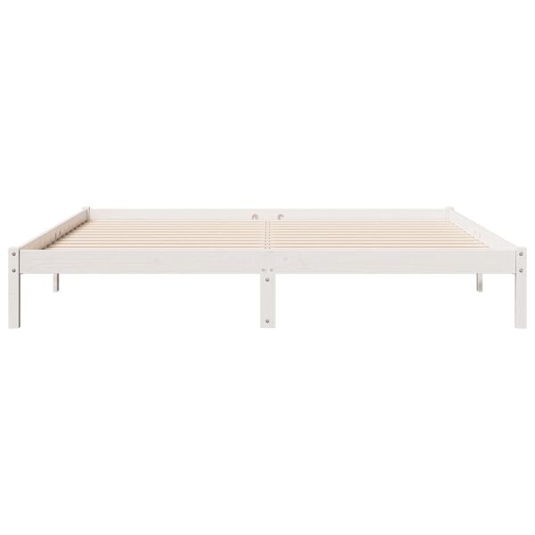 vidaXL Letto Extra Lungo senza Materasso Bianco 200x220 cm in Pino
