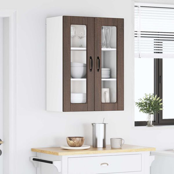 vidaXL Mobile da cucina con lo scaffale Rovere Marrone 60 x 31 x 80 cm