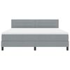 vidaXL Letto a molle con materasso Grigio chiaro 180 x 200 cm Tessuto