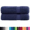 vidaXL Asciugamani da doccia premium SOLUND 2 pezzi blu navy 70x140 cm 600 g/m&sup2;
