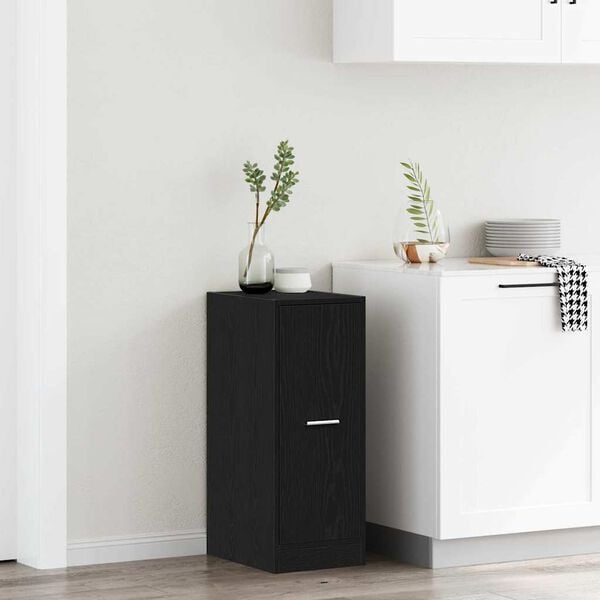 vidaXL Armadio da Apoteca Rovere nero 40 x 41 x 77.5 cm