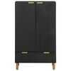 vidaXL Credenza Nera 60x33x100 cm in Legno Multistrato