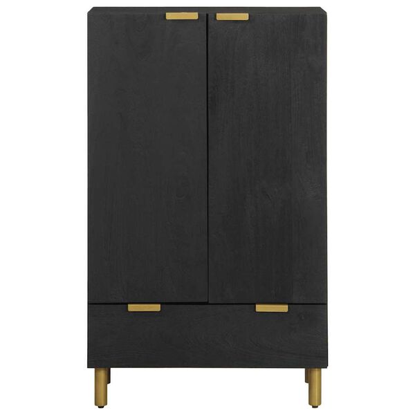 vidaXL Credenza Nera 60x33x100 cm in Legno Multistrato
