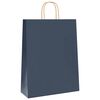 vidaXL Sacchetti di Carta 250 pz con Manici Blu 32x12x42 cm