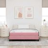 vidaXL Letto a molle con materasso Rosa 160 x 210 cm Tessuto