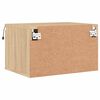 vidaXL Comodino a Parete con luci LED Rovere Sonoma