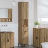 vidaXL Mobile da Bagno con porta Rovere artigianale 31,5 x 33 x 190 cm