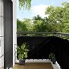 vidaXL Paravento da Balcone Nero 90x800 cm 100% Poliestere Oxford