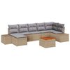 vidaXL Set Divano da Giardino 8 pz Beige polyrattan