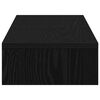 vidaXL Supporto per Monitor Regolabile Rovere Nero 80x24x10,5 cm