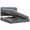vidaXL Letto con contenitore LED e materasso Grigio Scuro 160 x 200 cm