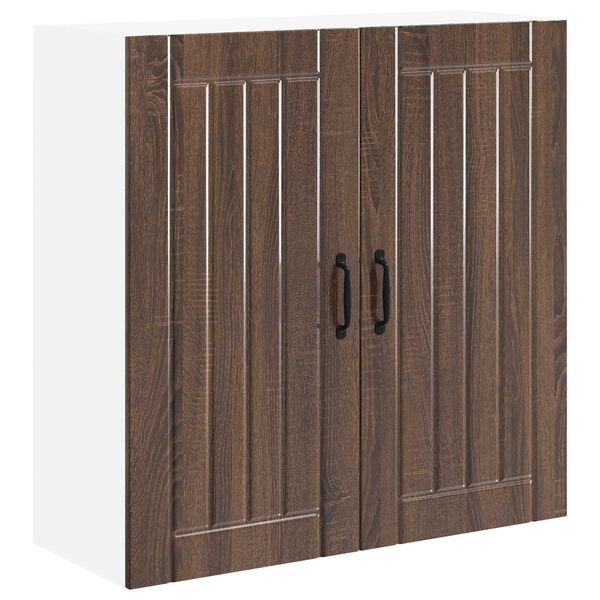 vidaXL Mobile da cucina Lucca Rovere Marrone 80 x 31 x 80 cm