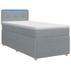 vidaXL Letto box spring con materasso Grigio Chiaro 90 x 190 cm
