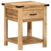 vidaXL Comodino 40x40x50 cm in Legno Massello di Mango