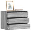 vidaXL Cassettiera Angolare Grigio Sonoma 80x41x58cm Legno Multistrato