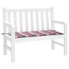 vidaXL Cuscino per Panca a Quadri Rossi 120x50x3 cm Tessuto Oxford