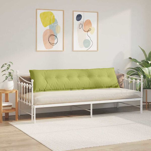 vidaXL Cuscino per Schiena Verde chiaro 200 x 19 x 50 cm Tessuto