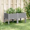 vidaXL Fioriera da Giardino con Gambe Grigio Chiaro 80x40x42 cm in PP