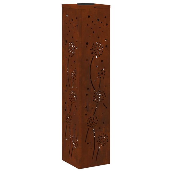 vidaXL Faro LED solare per sentieri 2 pcs Ruggine