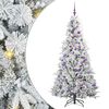 vidaXL Albero di Natale Artificiale con Rami Pieghevoli Bianco 180 cm