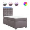vidaXL Giroletto a Molle con Materasso Grigio 100x200 cm in Similpelle