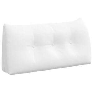 vidaXL Cuscino per Schiena Bianco 100 x 24 x 50 cm Tessuto
