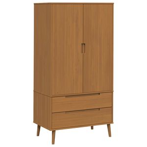 vidaXL Guardaroba MOLDE Caramello 90 x 55 x 175 cm