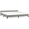 vidaXL Giroletto senza Materasso Grigio Chiaro 200x200 cm Velluto