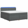 vidaXL Letto box spring con materasso Grigio Scuro 160 x 200 cm