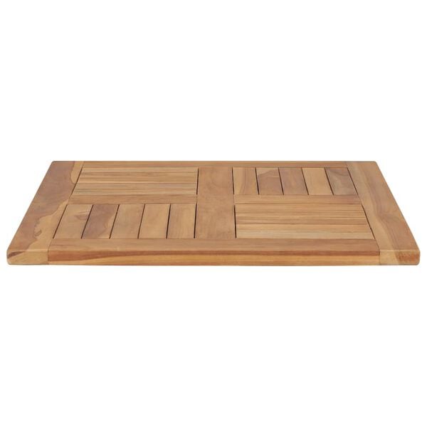 vidaXL Piano del Tavolo in Legno Massello di Teak 60x60x2,5 cm