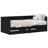 vidaXL Daybed Rovere Nero 75 x 190 cm Legno ingegnerizzato